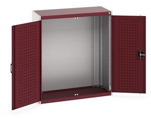 40013015.** cubio cupboard with perfo doors. WxDxH: 1050x525x1200mm. RAL 7035/5010 or selected
